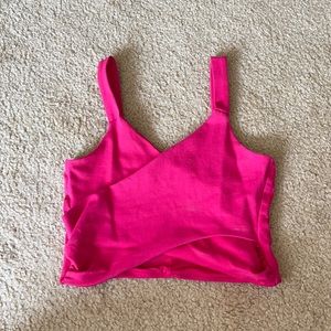Bebe red wrap crop top XS
